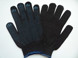 Перчатки х/б  с ПВХ (5 нитей / 10 класс / 50-52 гр) черные