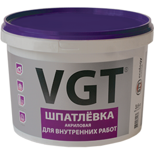 Шпатлевка для внутренних работ акриловая ВГТ 1,7 кг
