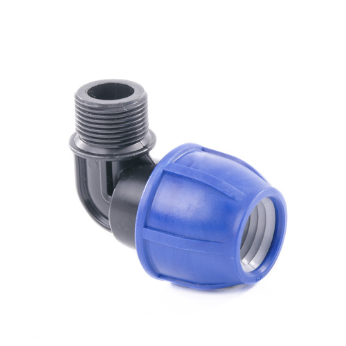 Отвод компрессионный комбинированый 11558 32 мм-1" наружная резьба