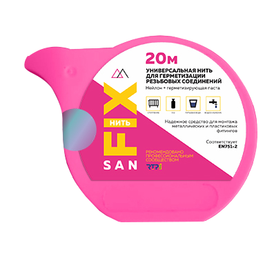 Нить универсальная для герметизации резьбовых соединений SANFIX 41502 20 м. /88