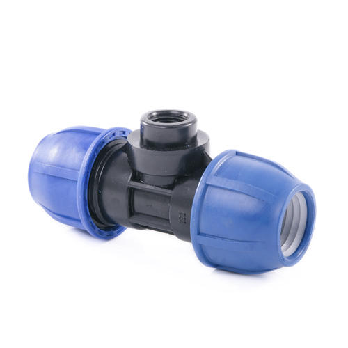 Тройник компрессионный комбинированый 14531 32 мм-1"-32 мм внутреняя резьба