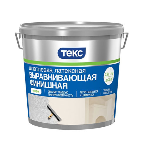 Шпатлевка латексная выравнивающая финишная 5 кг Текс Профи /1