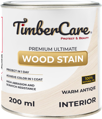 Тонирующее масло TimberCare Wood Stain (цвет: Античный белый/ Warm antique), банка 0,2л