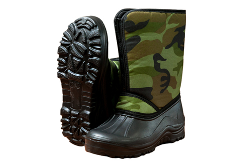 Сапоги мужские комбин., съемный чулок (размер 40/41) черные/хаки С-30.346-40/41*