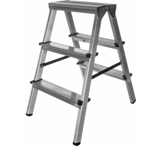 Стремянка Stairs АS203 3 ступени двухсторонняя алюминиевая