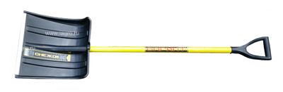 Лопата снеговая Спринт со стальным черенком 380 х 370 мм (V-ручка, алюм.планка) пластиковая