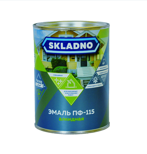 Эмаль Skladno ПФ-115 Желтая 1.8кг
