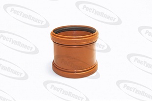 Муфта канализационная наружная РТП 36698 160 мм соединительная полипропиленовая