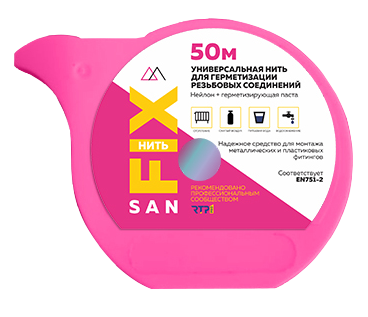 Нить универсальная для герметизации резьбовых соединений SANFIX 41504 50 м. /30