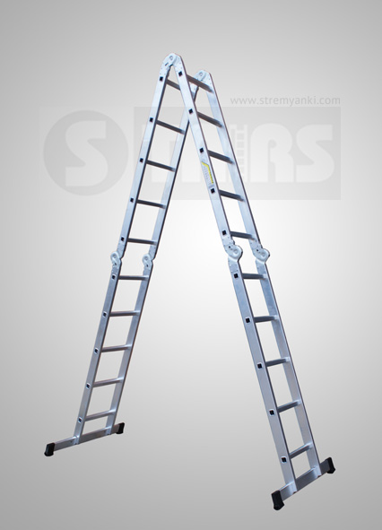 Лестница-трансформер Stairs AТR45 4х5 144/276/575 см шарнирная алюминиевая