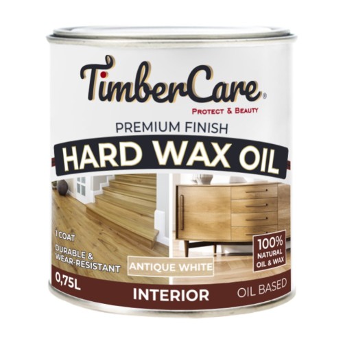 Защитное масло с твердым воском TimberCare Hard Wax Oil (цвет: Ант.белый/ Antique Wh), банка 0,75л