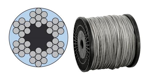 Трос стальной 8 мм оцинкованный в ПВХ-оболочке DIN 3055