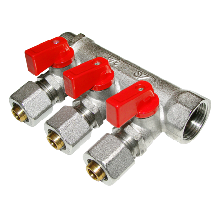 Коллектор обжимной Aqualink 03935 3/4" на 4 выхода 16 мм