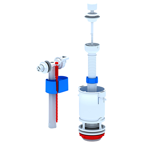 Арматура штоковая Ани Пласт WC4050 с клапаном боковой подводки воды