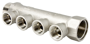 Коллектор Valtec VTc.550.N.0504 3/4" на 4 выхода 1/2" внутренняя резьба