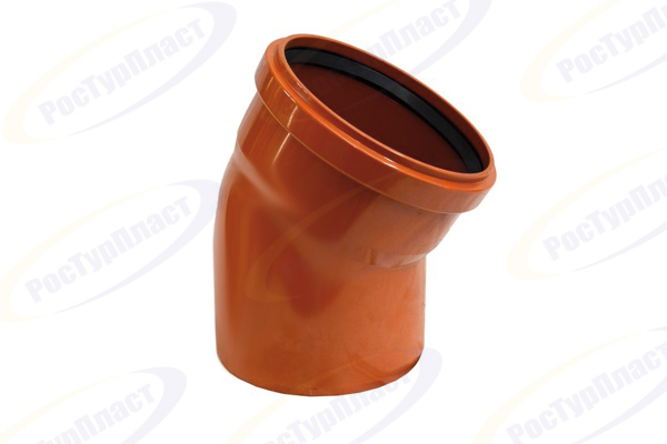 Отвод канализационный наружный РТП 11653 160 мм 30° полипропиленовый