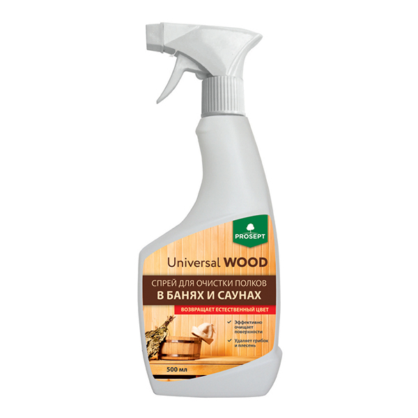 Спрей для очистки полков в банях и саунах Prosept Universal Wood 0,5 л