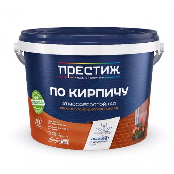 Краска фасадная по кирпичу акриловая Престиж белая 2,4кг/4