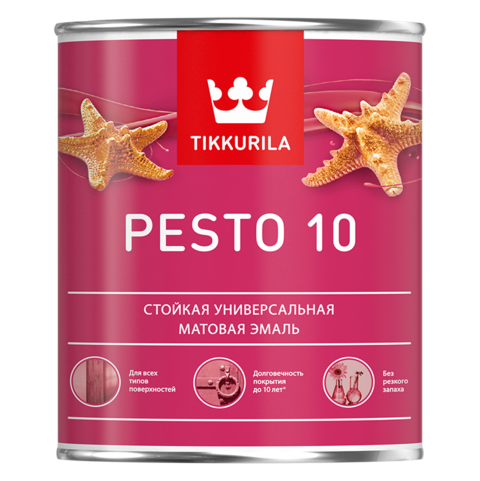 Эмаль "Pesto 10 A" , алкид. мат. (ф.-2,7л) Tikkurila/6